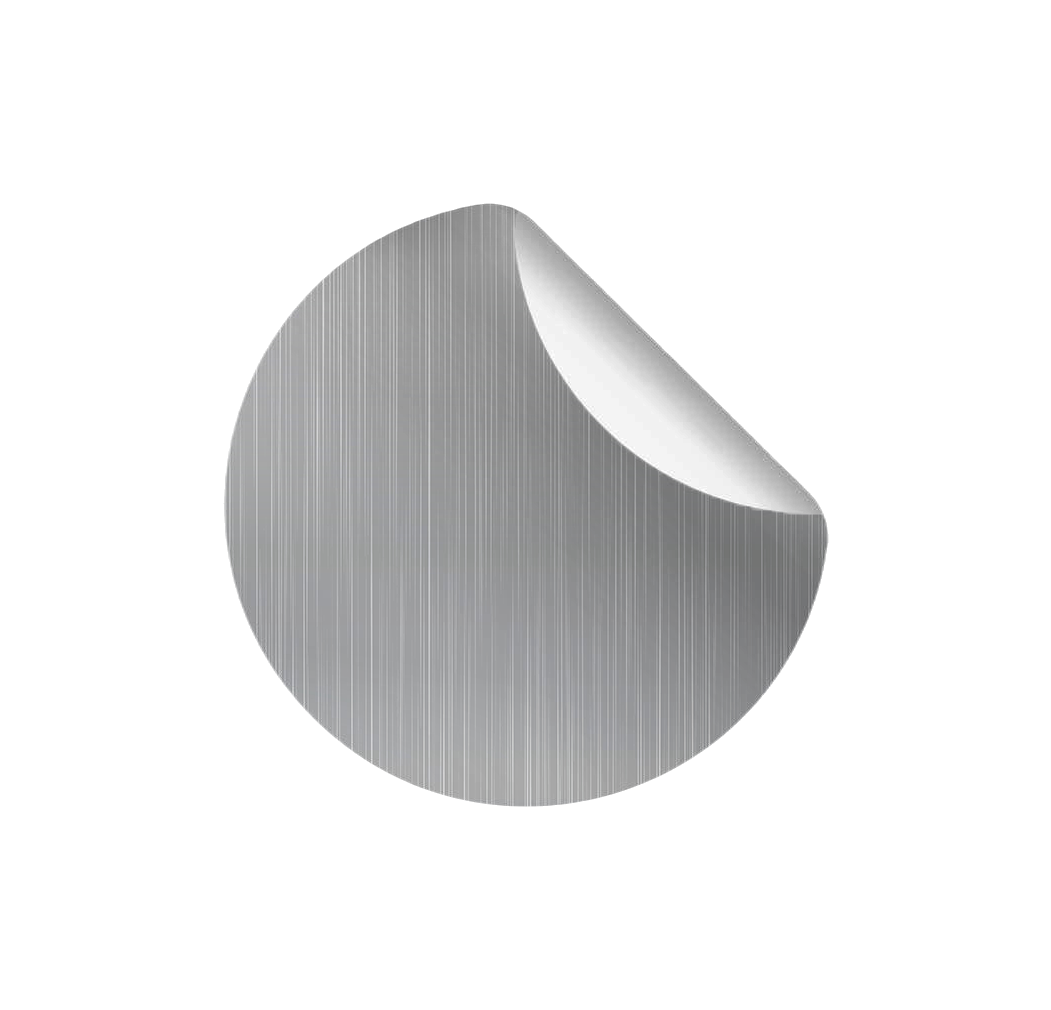 Brushed Metal label material sample