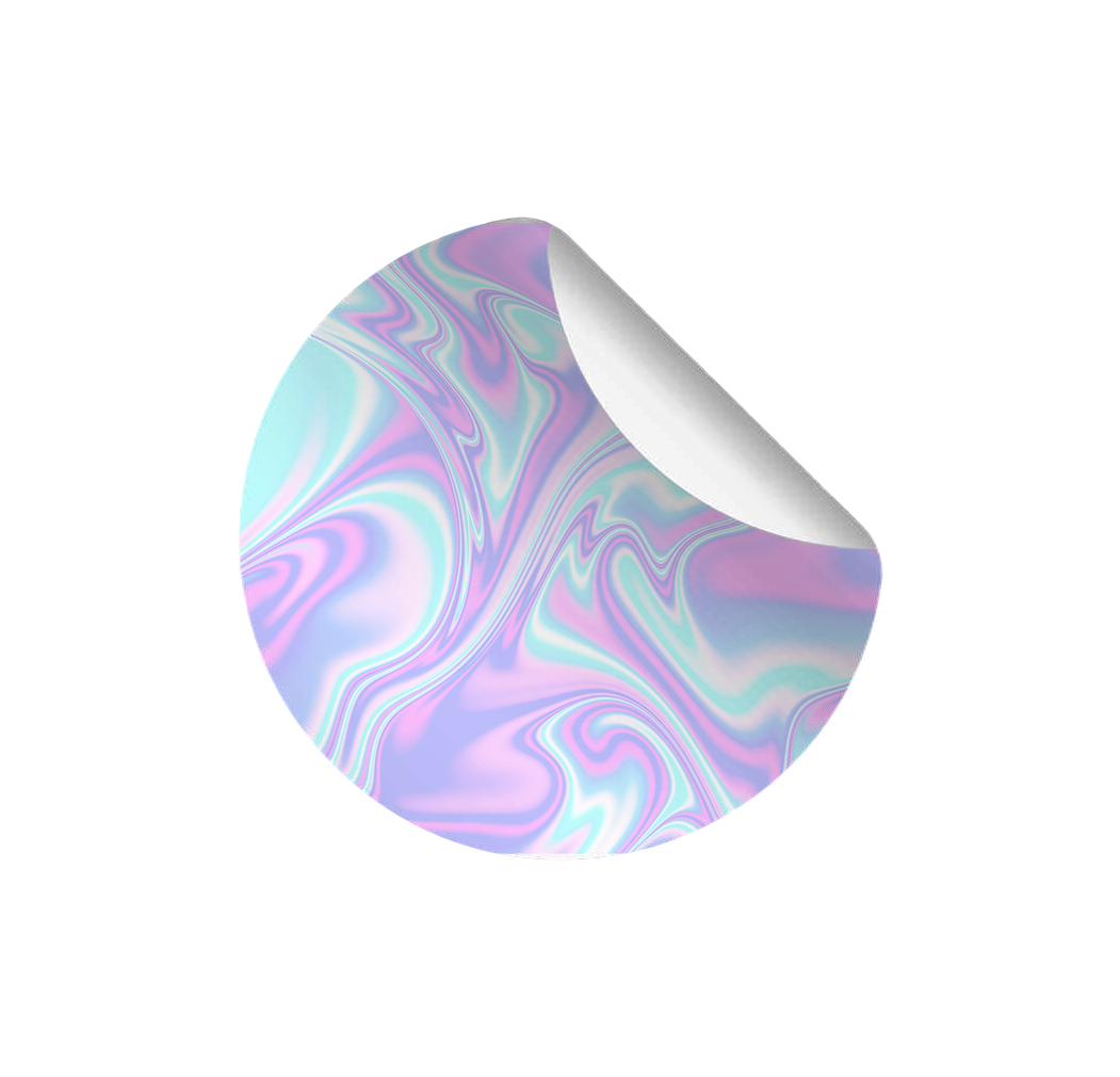 Holographic label material sample