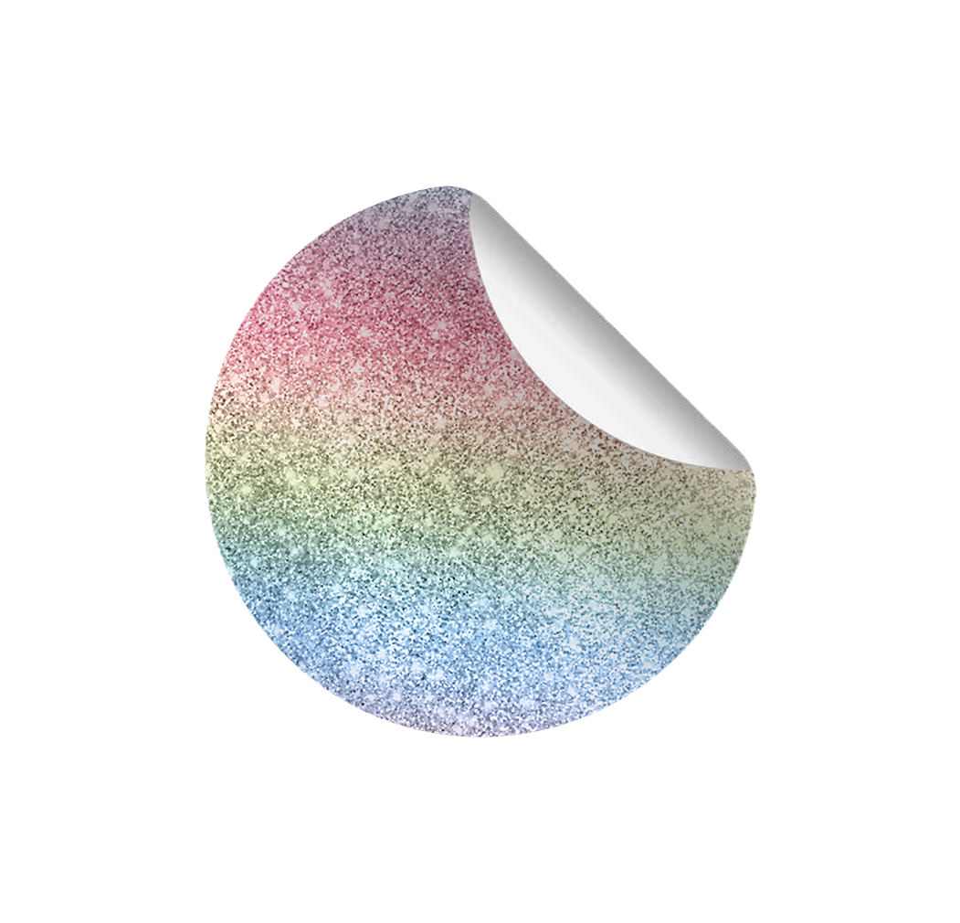 Pixel Dust label material sample